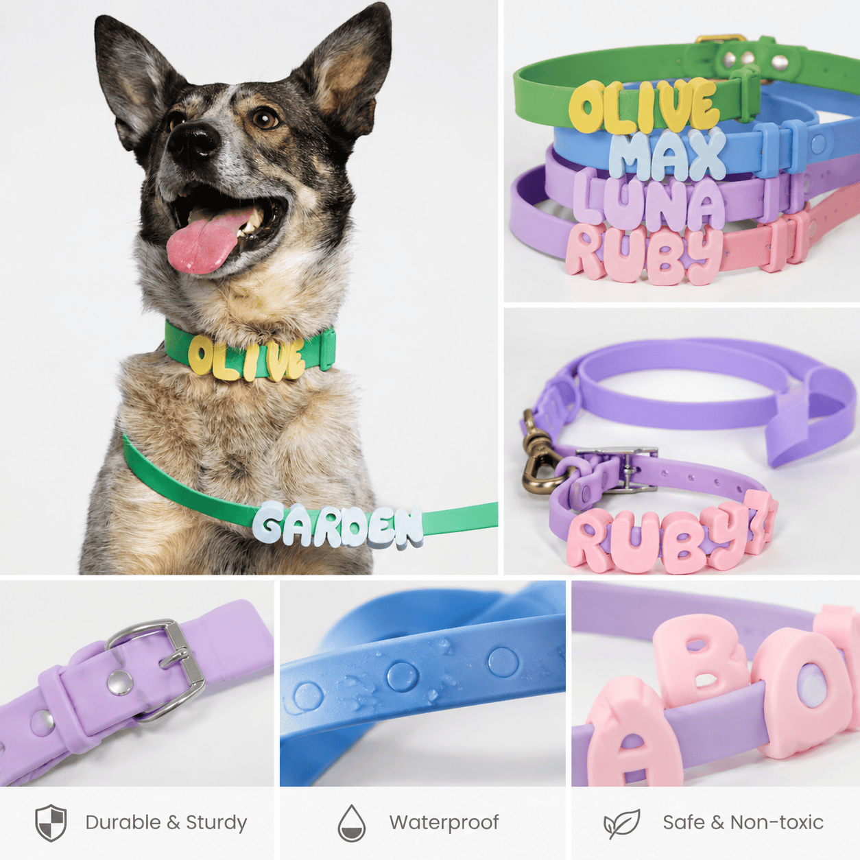 Heeipaw Personalized Silicone Letter Charms for Dog Collars, Custom Pet Name Tags & Leash Accessories - image 1