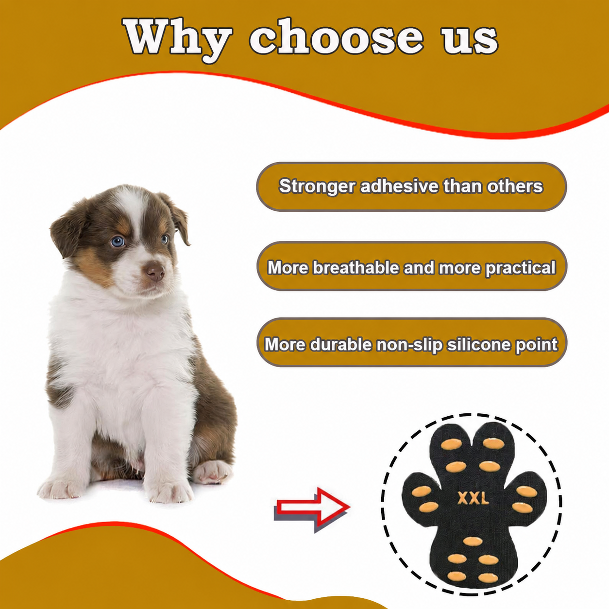 Heeipaw Anti-Slip Dog Paw Grips – Invisible Paw Protector Stickers for Better Traction, Toe Pads for Dogs Walking on Smooth Floors - image 3