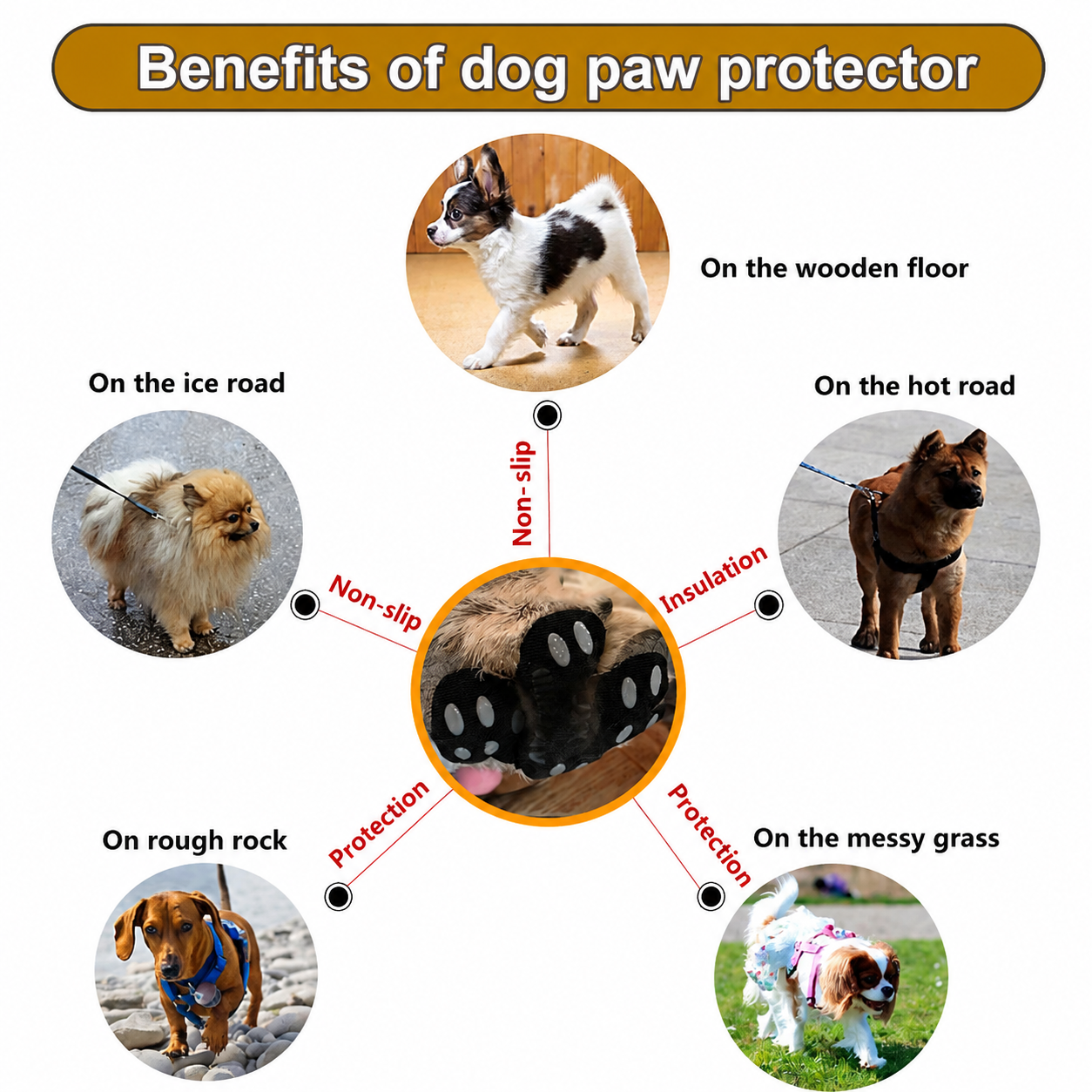 Heeipaw Anti-Slip Dog Paw Grips – Invisible Paw Protector Stickers for Better Traction, Toe Pads for Dogs Walking on Smooth Floors - image 2