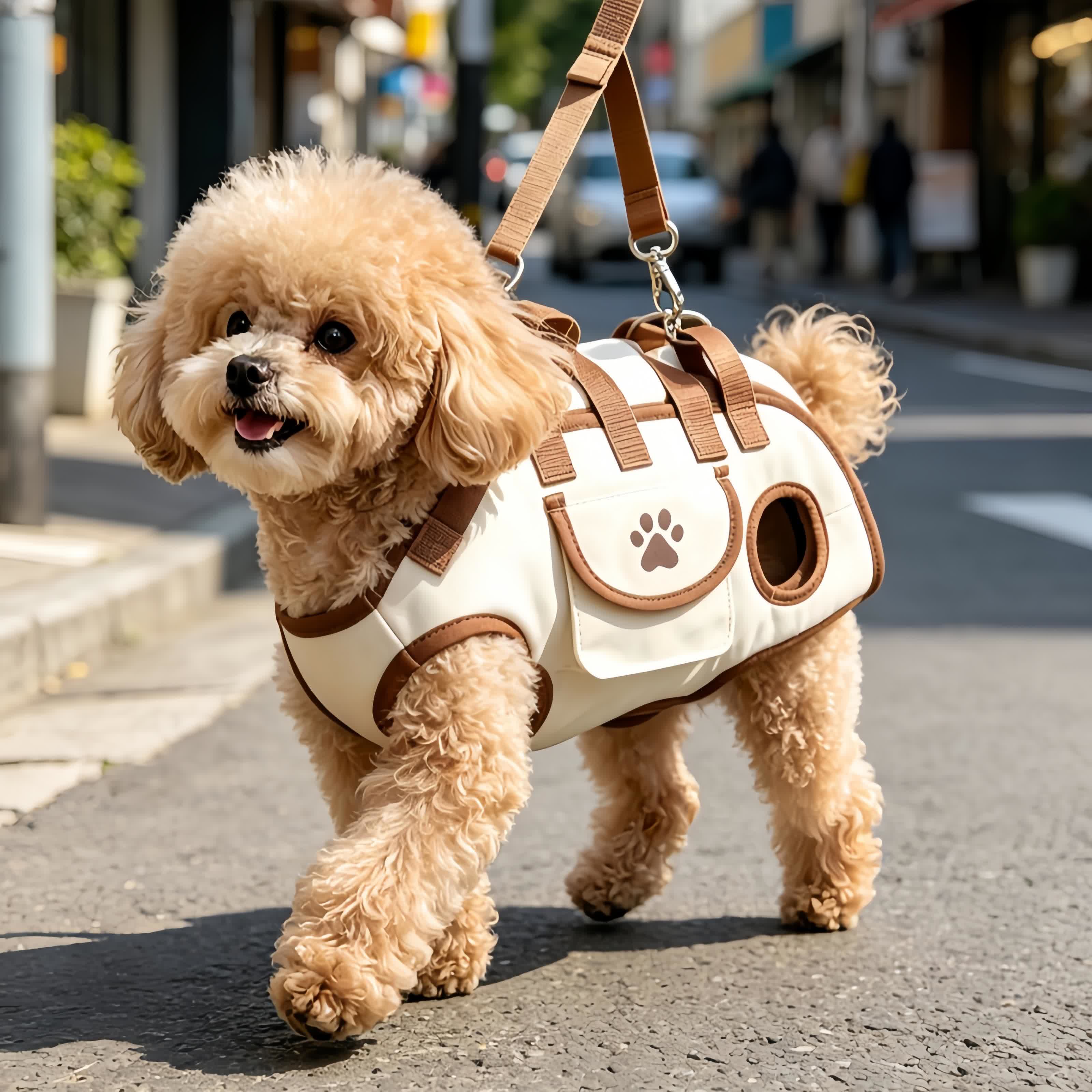 Heeipaw Breathable Cat Carrier Backpack – Foldable Pet Travel Bag For Cats, Comfortable Portable Carrier For Outdoor Adventures - White - L - image 1