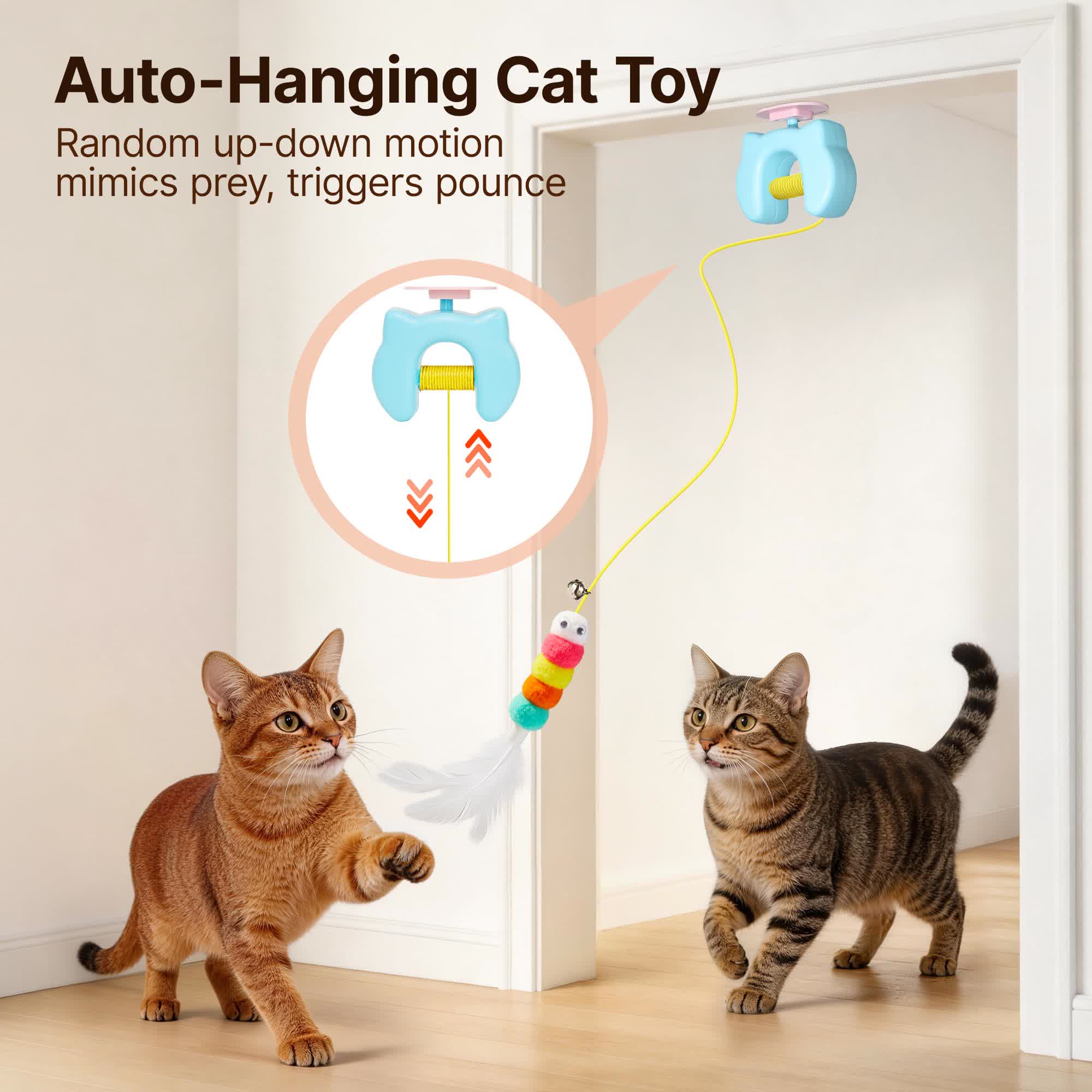 Heeipaw Interactive Cat Toy – Automatic Self-play Teaser Toy For Cats, Keeps Indoor Cats Active & Entertained - image 2