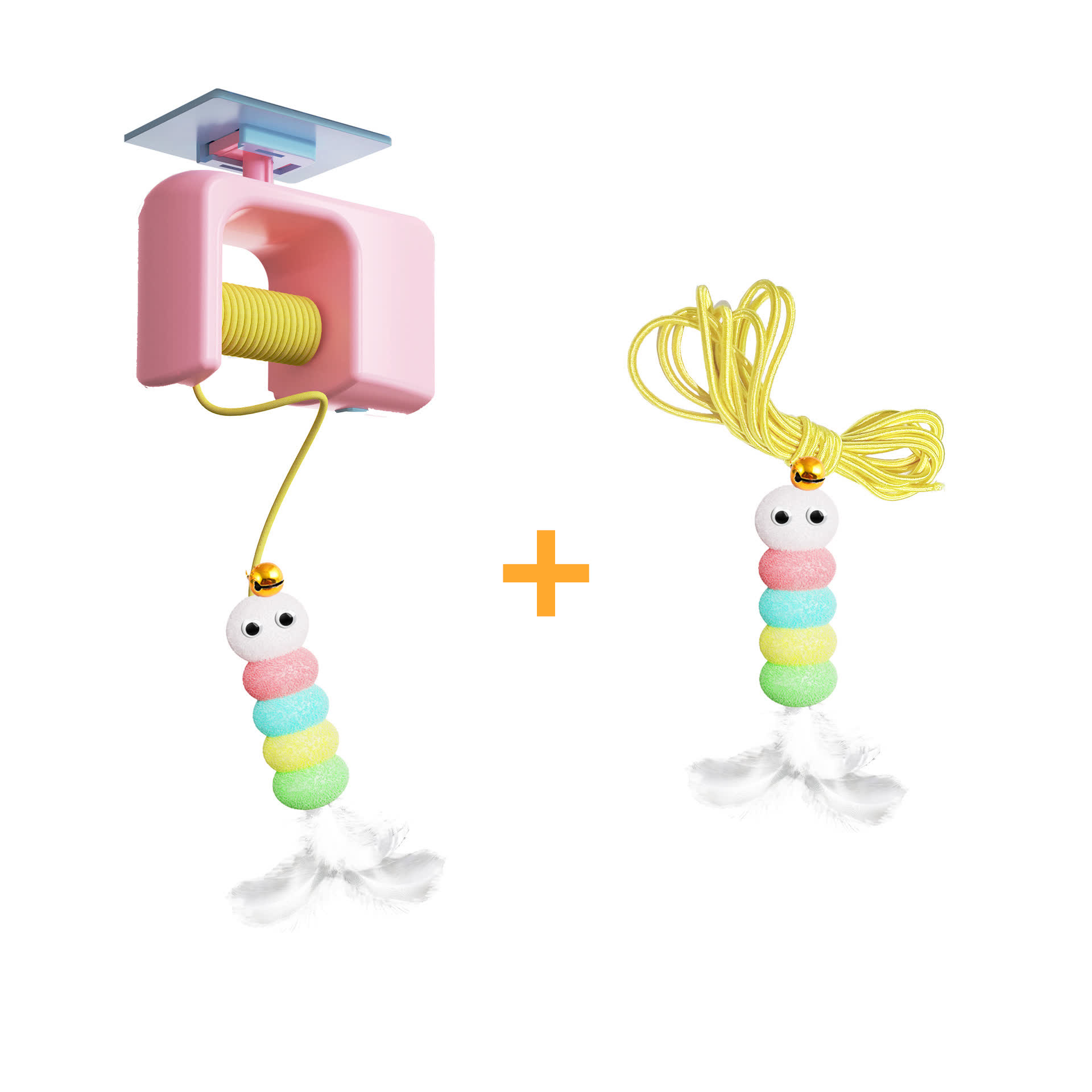 Heeipaw Interactive Cat Toy – Automatic Self-play Teaser Toy For Cats, Keeps Indoor Cats Active & Entertained - Pink set + 1 replacement head - image 7