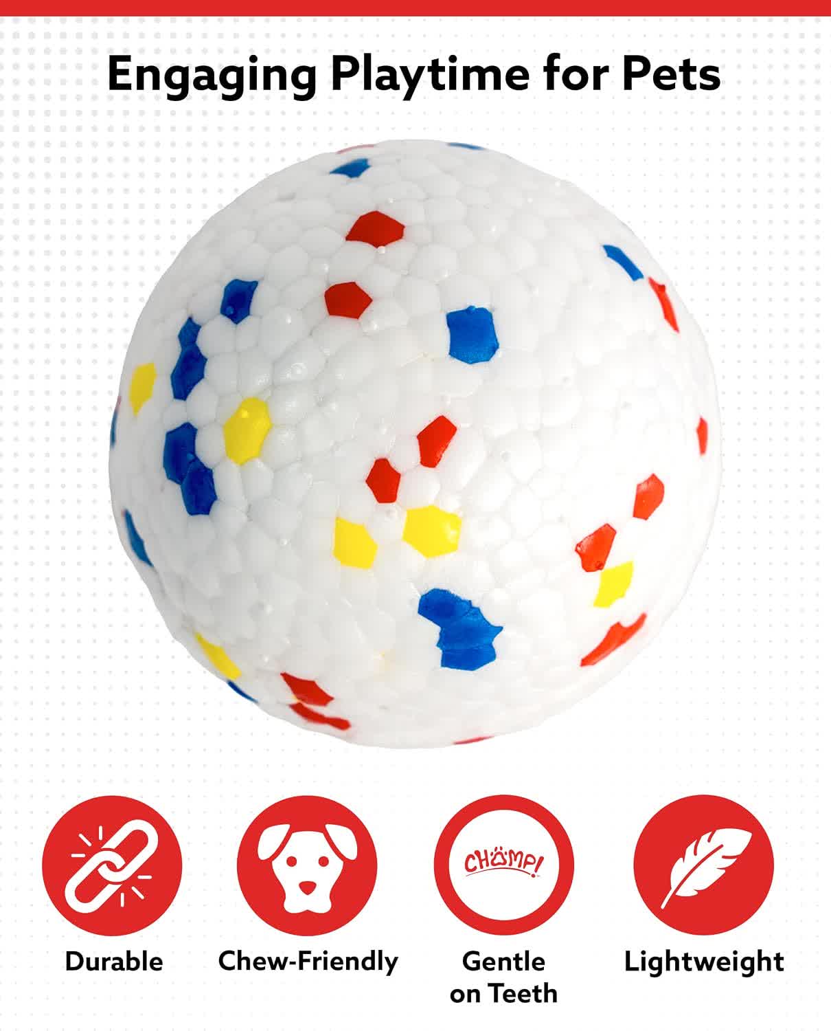Heeipaw ETPU Durable Dog Ball – Tough Chew Toy for Large Dogs, Lightweight Floating Fetch Ball - image 1