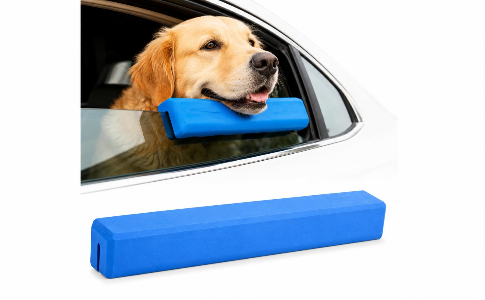 Heeipaw Dog Car Window Chin Rest – Soft Padded Window Sill Protector for Comfortable Car Rides - Blue - image 1