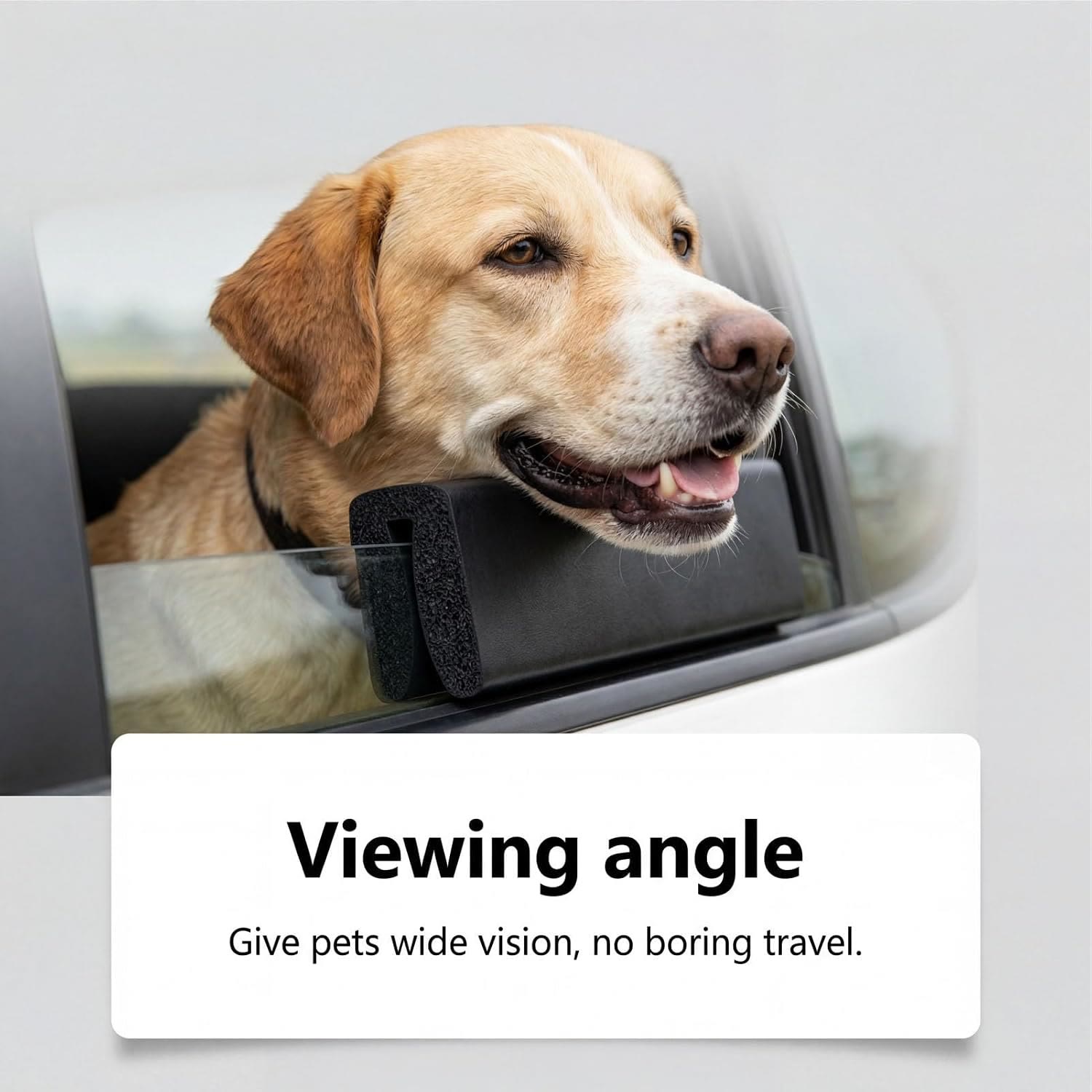 Heeipaw Dog Car Window Chin Rest – Soft Padded Window Sill Protector for Comfortable Car Rides - Black - image 2