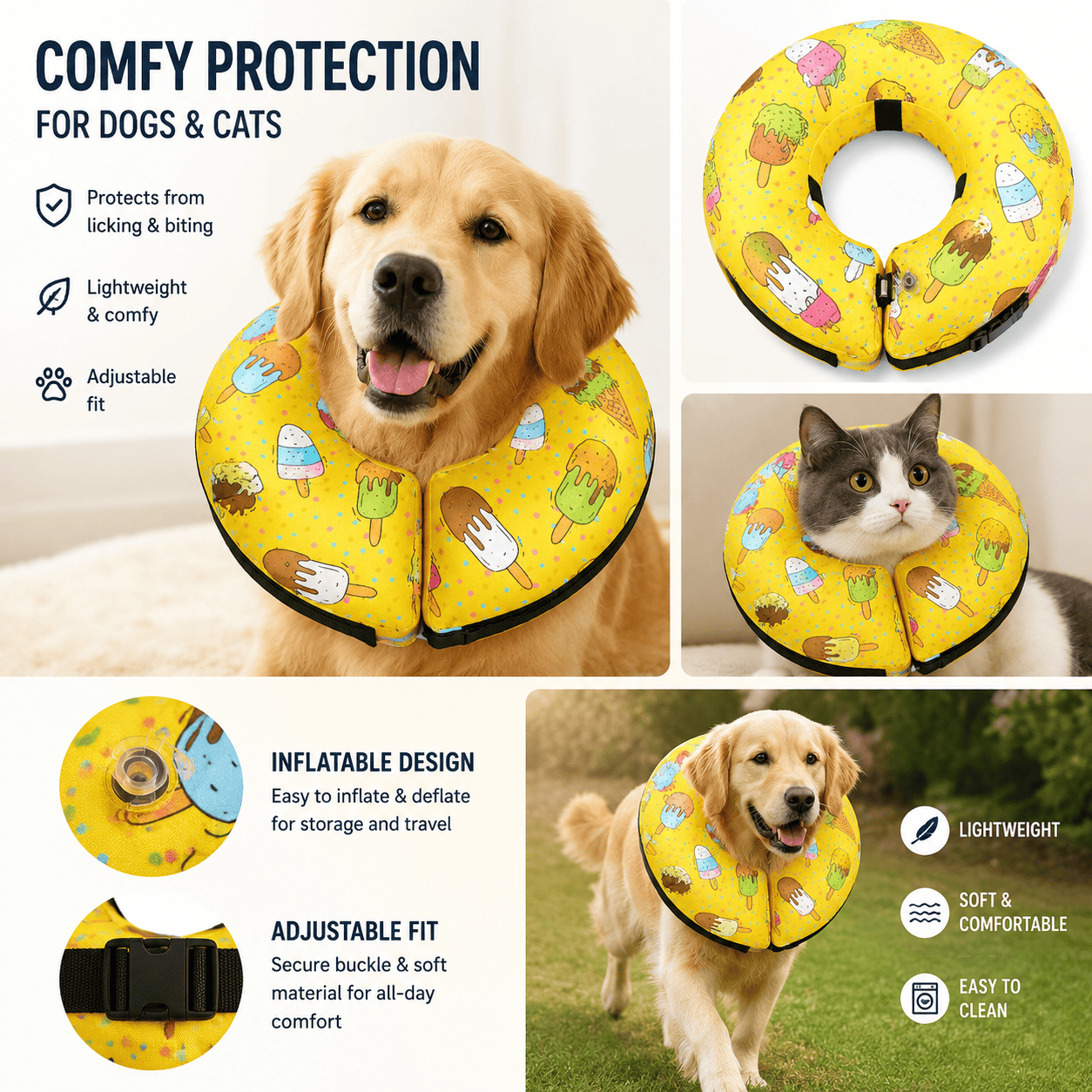Heeipaw Waterproof Dog and Cat Collar – Colorful PVC Adjustable Collar for Swimming, Beach & Outdoor Adventures - image 5