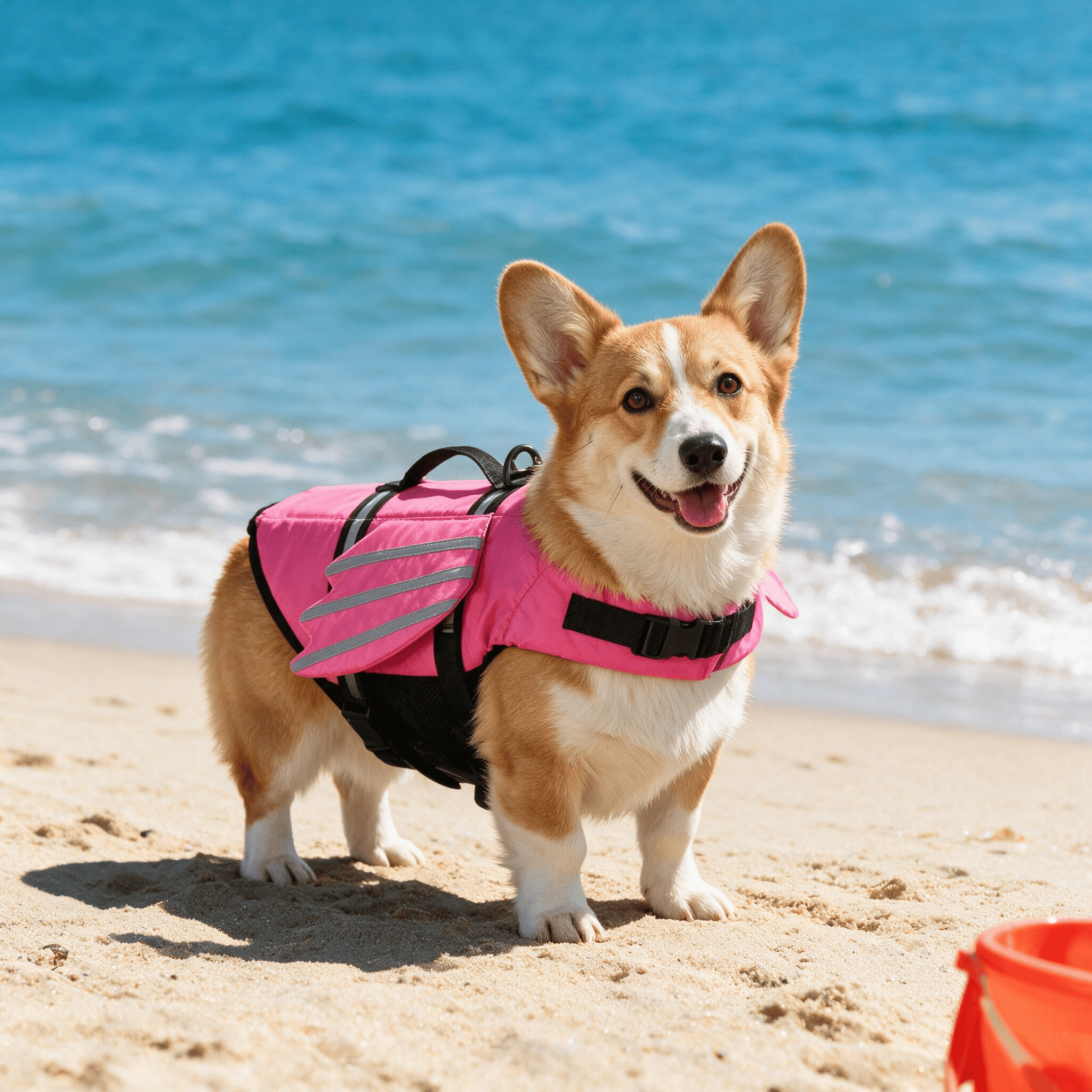 Heeipaw Reflective Dog Life Jacket with Angel Wings, Adjustable Swimming Vest for Summer Water Adventures - image 4