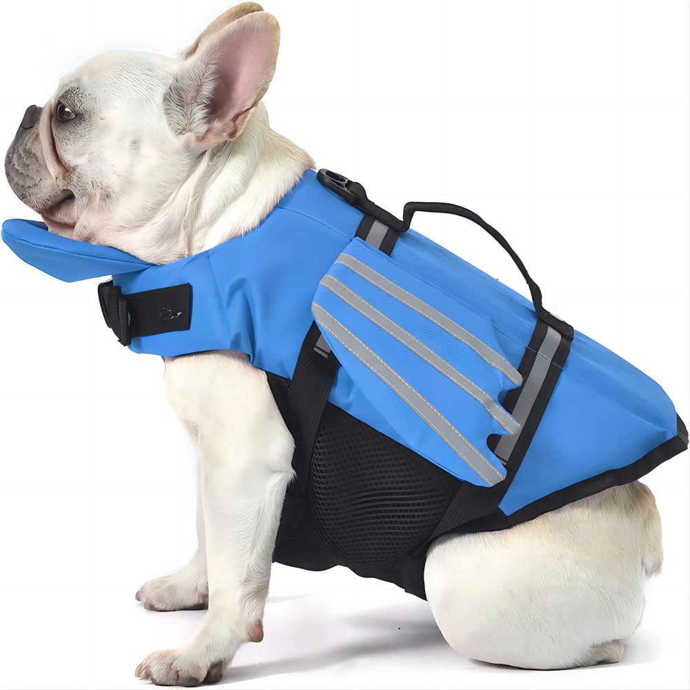 Heeipaw Reflective Dog Life Jacket with Angel Wings, Adjustable Swimming Vest for Summer Water Adventures - Blue - XL - image 10