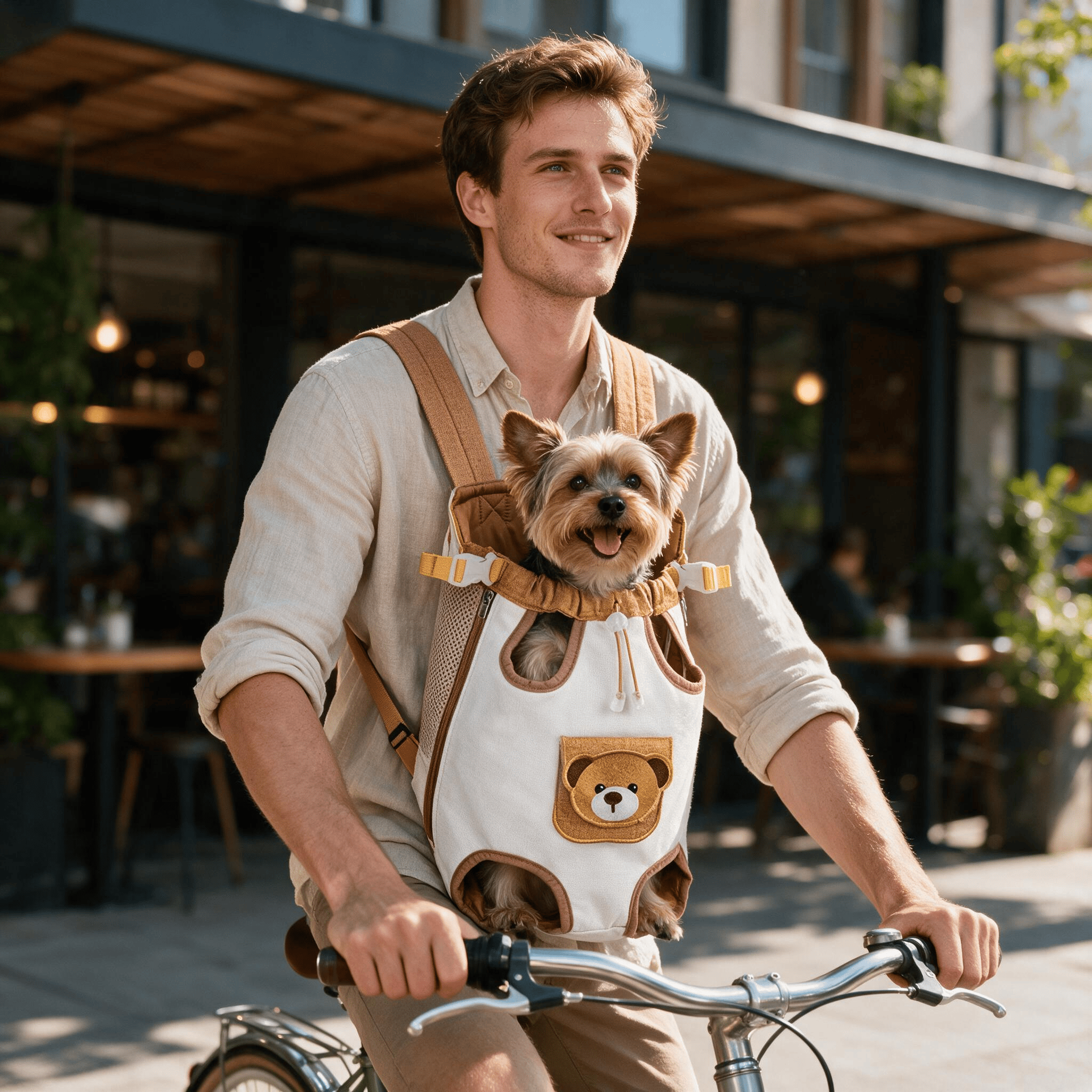 Heeipaw  Carrier Backpack for Small Dogs & Cats, Front Chest Pet Backpack with Four-Leg Support, Comfortable Hands-Free Travel B - image 1
