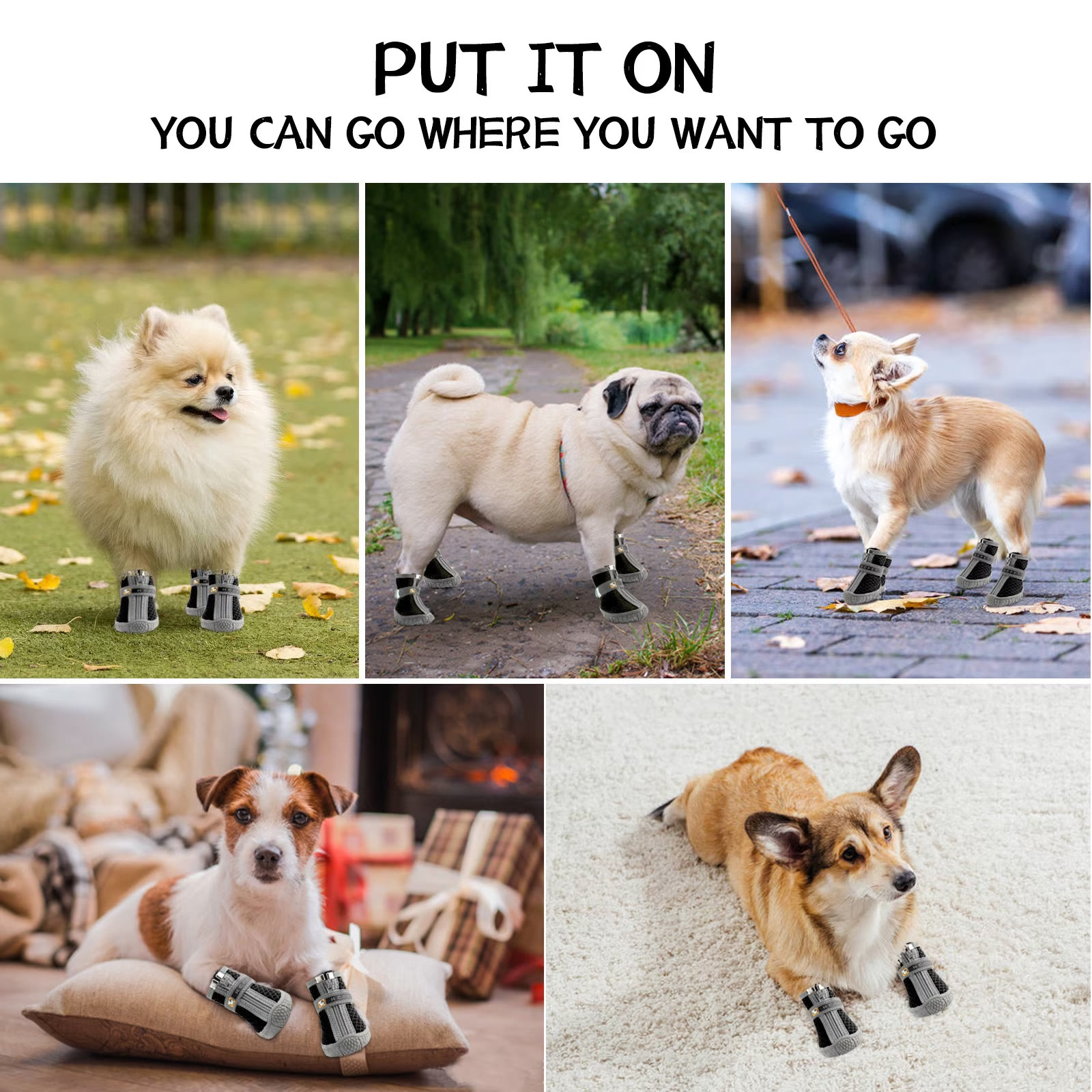 Heeipaw Waterproof Dog Shoes, Non-Slip Paw Protectors for Outdoor Walking, Durable Boots for Small Dogs & Puppies - image 6
