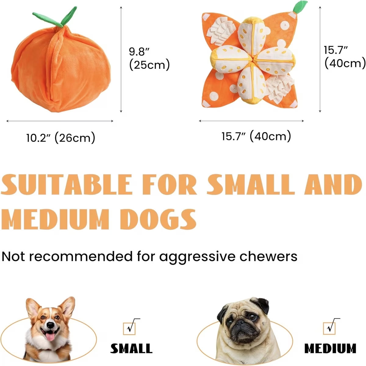 Heeipaw Squeaky Plush Dog Toys, Interactive Fruit Peel Puzzle Toy for Dogs, Soft Chew Toy for Small Medium Dogs - image 7