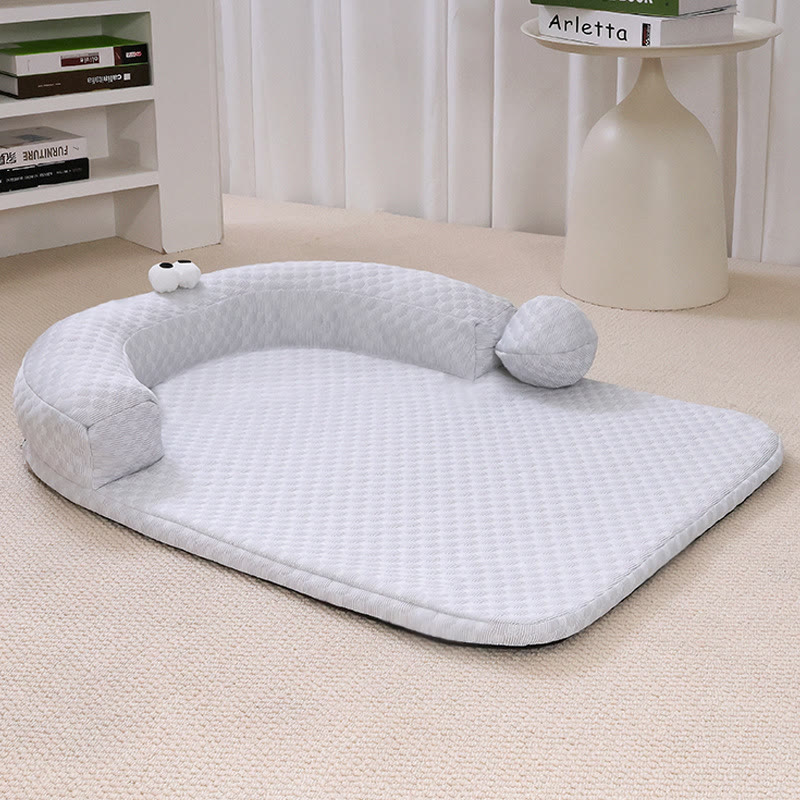 Heeipaw Summer Cooling Pet Bed, Breathable Cooling Pad for Dogs and Cats, Soft Sleeping Mat for Indoor Kennel, Crate & Home - Grey - XL - image 6