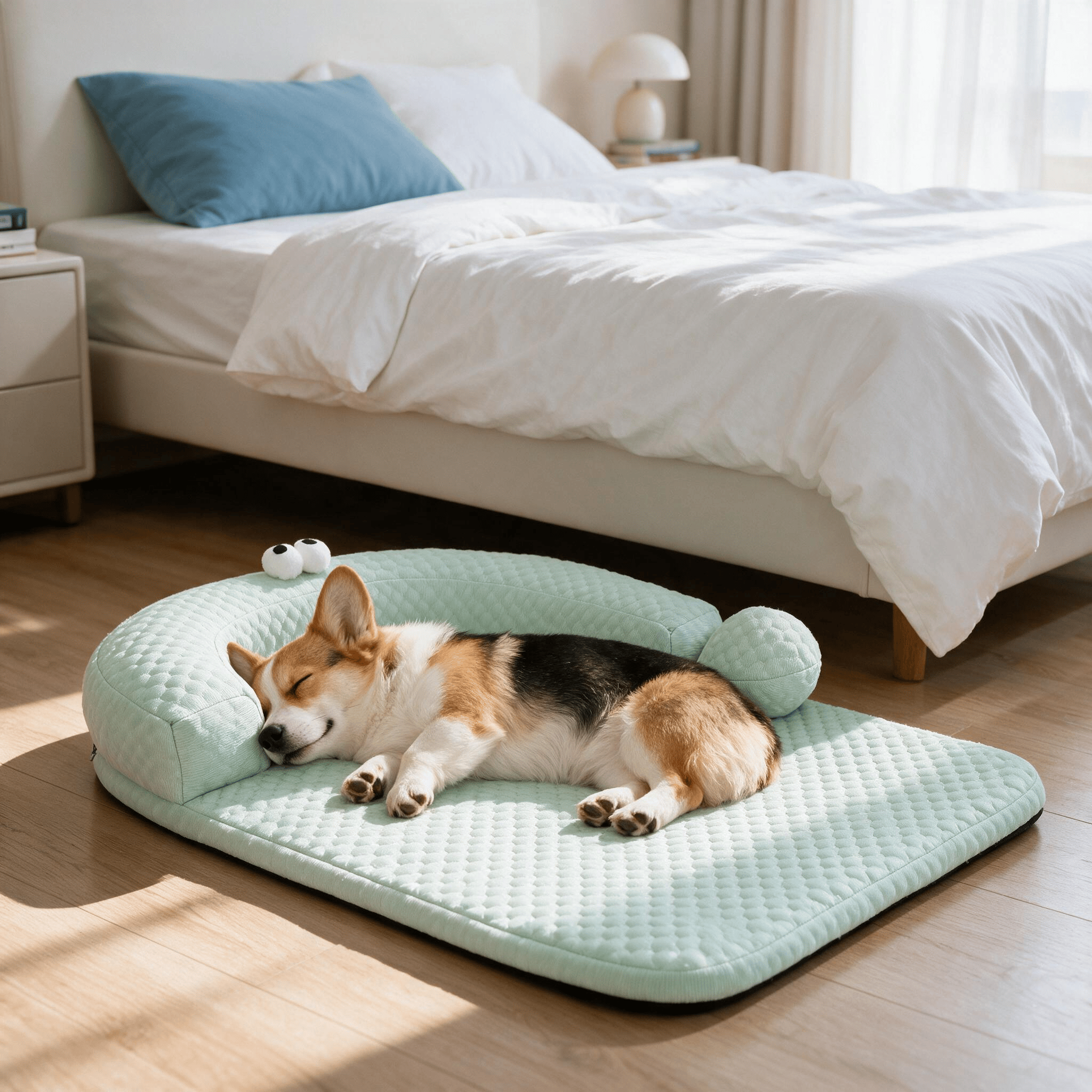 Heeipaw Summer Cooling Pet Bed, Breathable Cooling Pad for Dogs and Cats, Soft Sleeping Mat for Indoor Kennel, Crate & Home - image 2