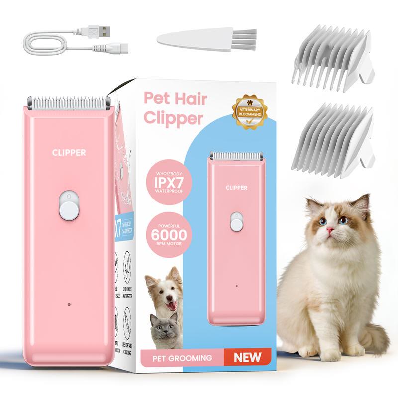 Heeipaw Professional Pet Grooming Clipper, Low Noise Waterproof Dog & Cat Hair Trimmer, Electric Shaver for Home Grooming - image 1