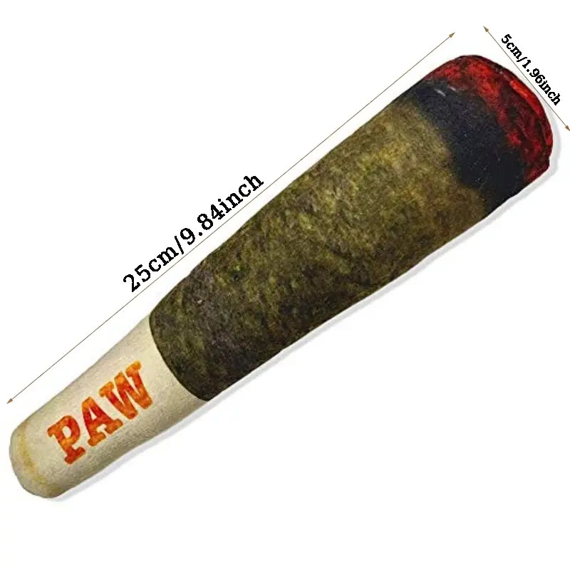 Heeipaw Funny Cigar Plush Dog Toy, Squeaky Interactive Chew Toy for Dogs, Soft Stuffed Puppy Toy for Playtime & Training - image 4