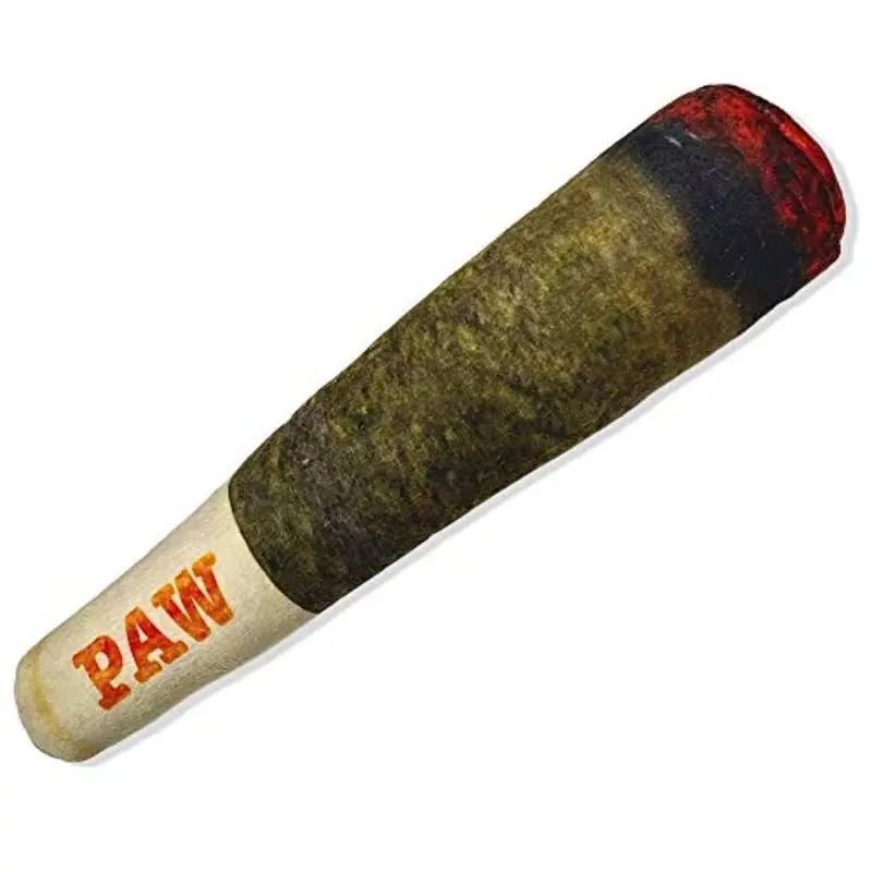 Heeipaw Funny Cigar Plush Dog Toy, Squeaky Interactive Chew Toy for Dogs, Soft Stuffed Puppy Toy for Playtime & Training - PAW - image 3