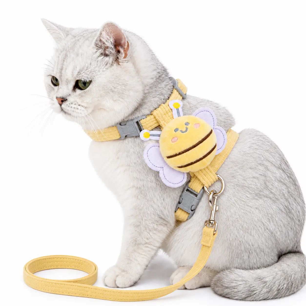 Heeipaw Cute Bee Cat Harness and Leash Set, Breathable Vest Harness for Kittens & Small Dogs, Adjustable Walking Training Strap - image 7