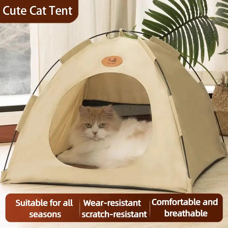 Heeipaw Outdoor Pet Tent Bed for Cats & Small Dogs, Foldable Oxford Cloth Cozy Cat House for Camping, Travel & All-Season Use - image 10