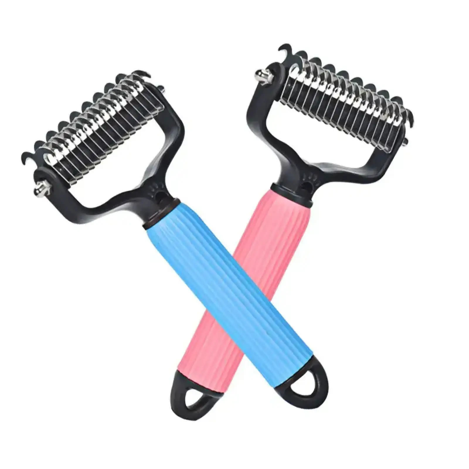 Heeipaw Dog Grooming Comb – Groomer Tools, Stainless Steel Double-Sided Shedding Grooming Kit, Mat-Tamer Teeth for Detangling Ma - image 3