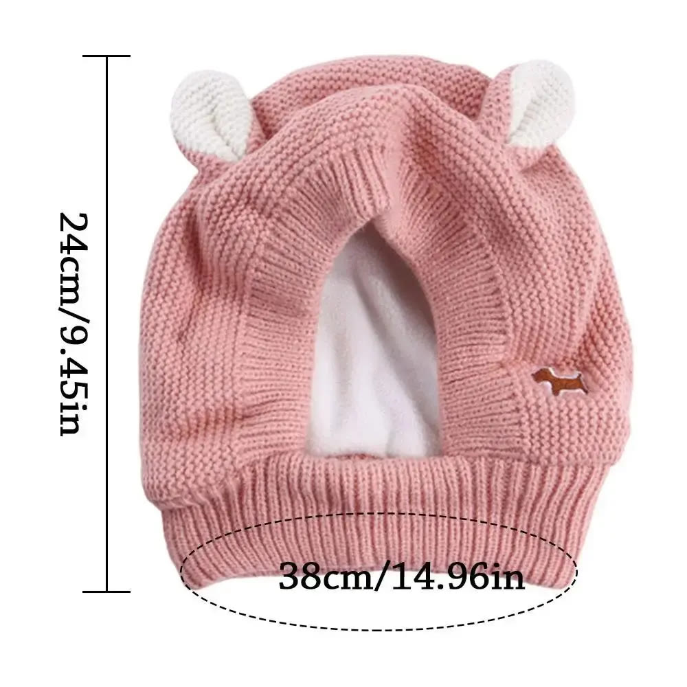Heeipaw Dog Silent Ear Muffs, 1 Pc Noise-Protection Ear Covers, Large Dog Knitted Ear Hat, Fabric Clothing Pet Supplies - image 3