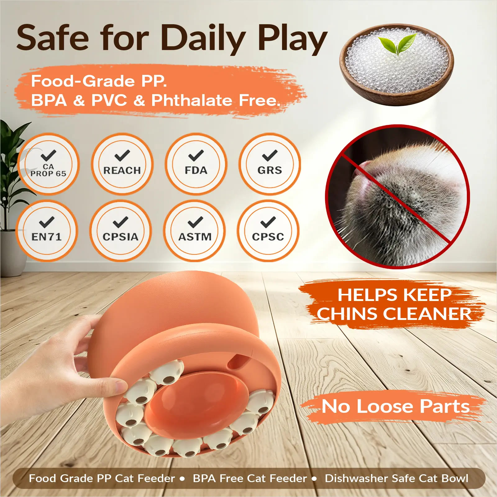 Heeipaw Cat Puzzle Toy for Cats Indoor, Slow Feeder Bowl for Fast Eaters, Interactive Kitten Enrichment Toy - image 7