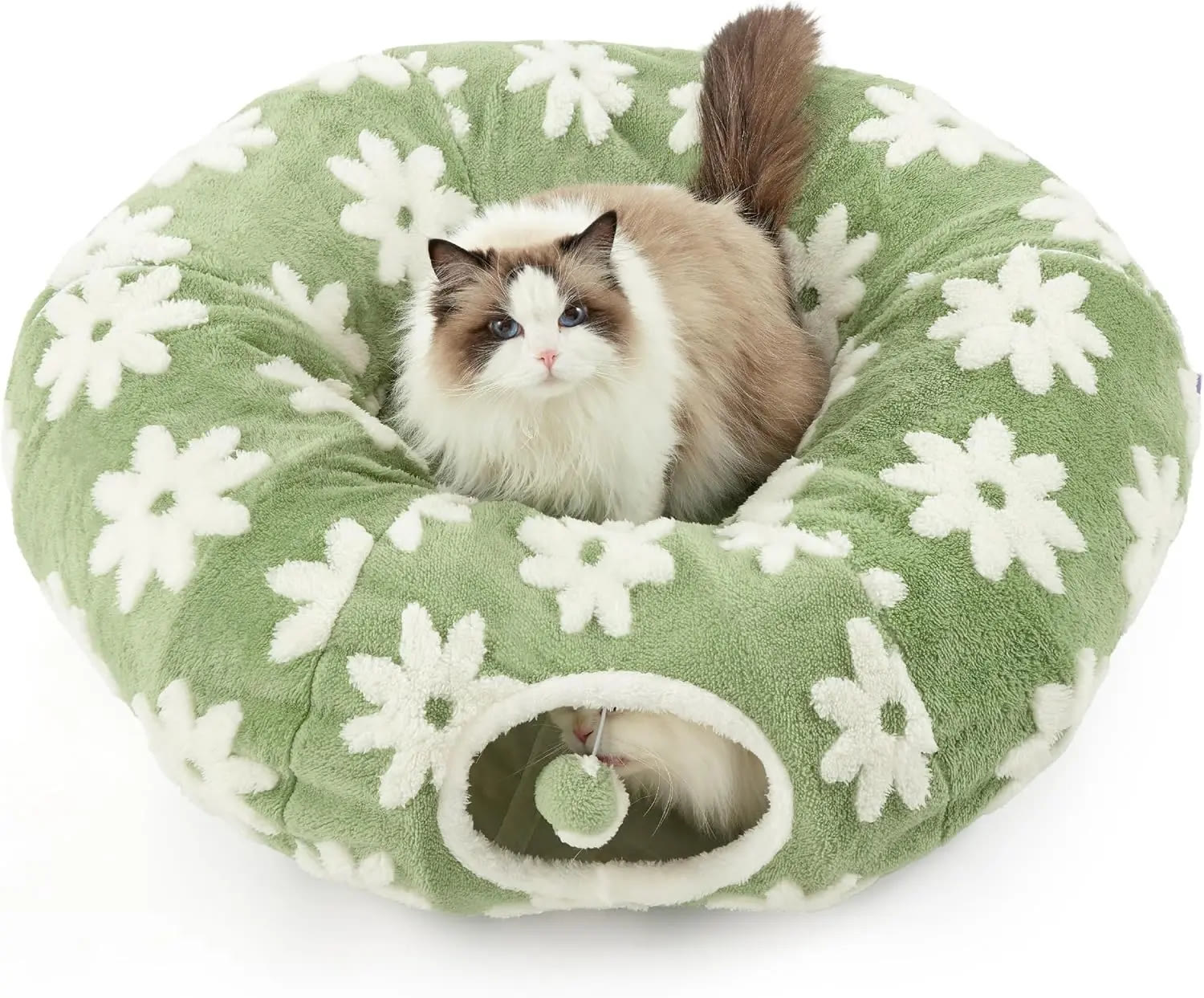 Heeipaw Tunnel Cat Bed - 2-in-1 Zip-Together Play & Nap Solution, Versatile Multi-Pet Furniture for Cats - image 5