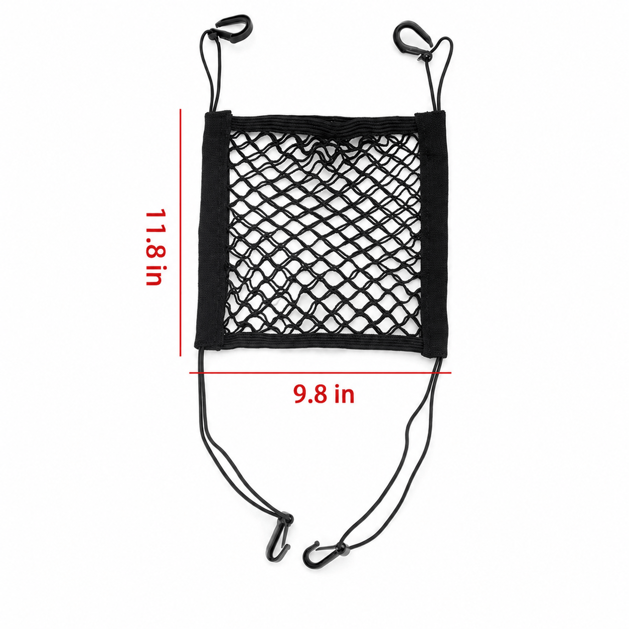  Heeipaw Fabric & Plastic Dog Car Net Barrier - Auto Safety Mesh Organizer, Stretchable Storage Bag, Easy Installation - 2-Layer Stretch Net - 11.81 in × 11.81 in - image 9