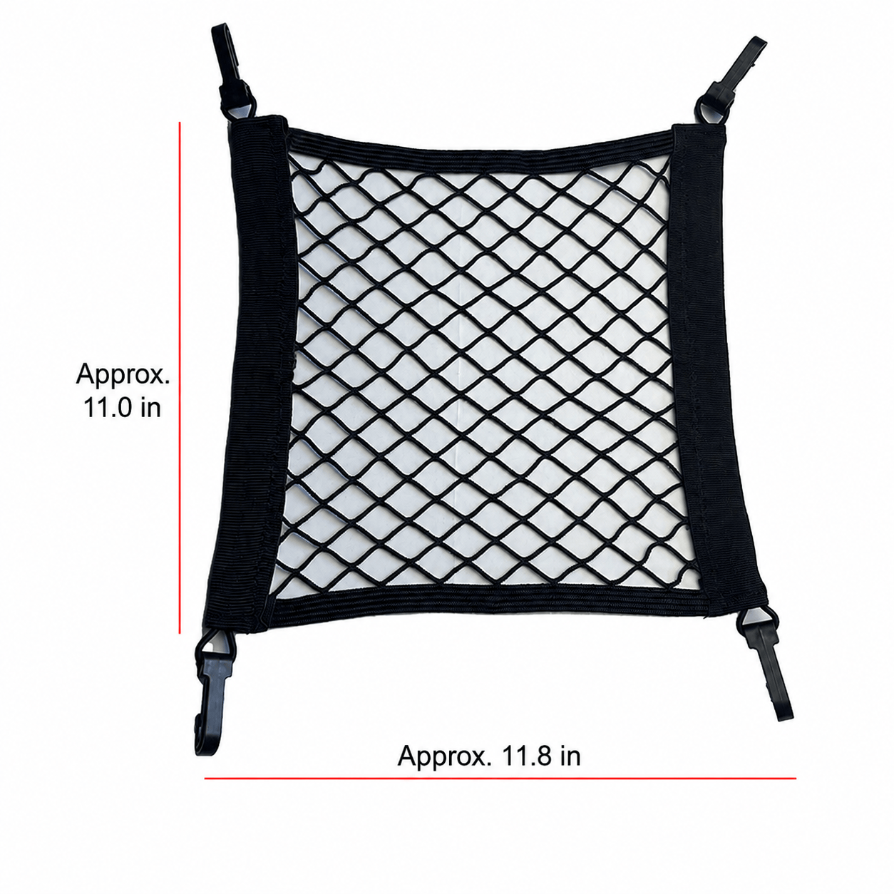  Heeipaw Fabric & Plastic Dog Car Net Barrier - Auto Safety Mesh Organizer, Stretchable Storage Bag, Easy Installation - 1-Layer Basket Net - 11.81 in × 11.81 in - image 10