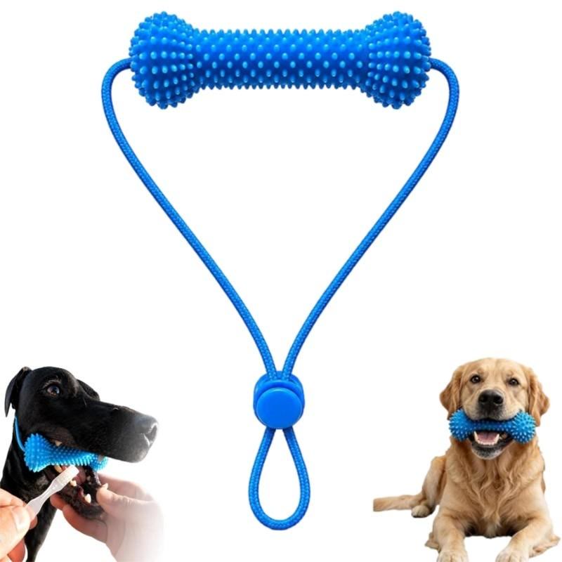Heeipaw Adjustable neck strap dog tooth cleaning chew stick, tooth cleaning bite stick, made of bite-resistant rubber - image 1