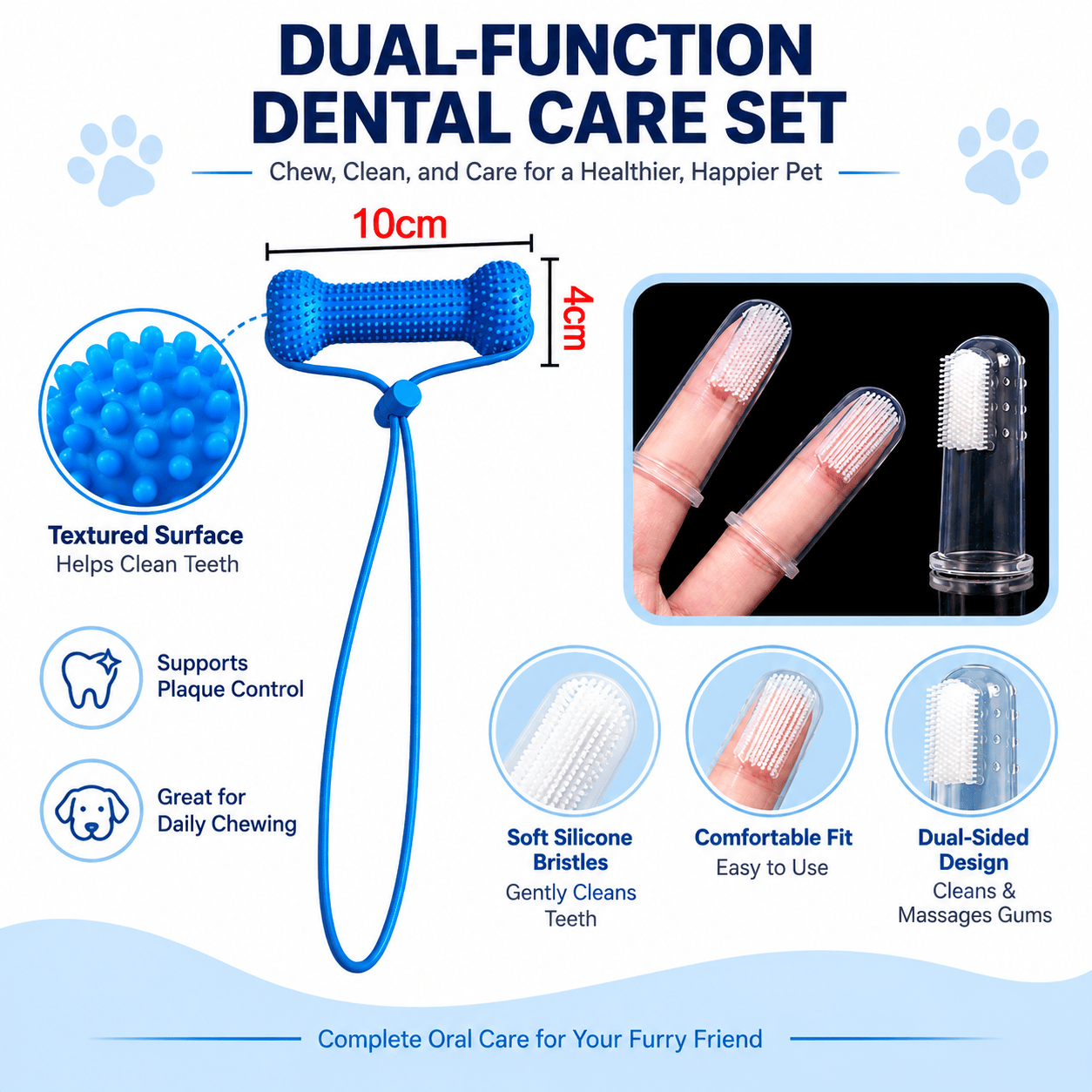 Heeipaw Adjustable neck strap dog tooth cleaning chew stick, tooth cleaning bite stick, made of bite-resistant rubber - 1 set - image 8