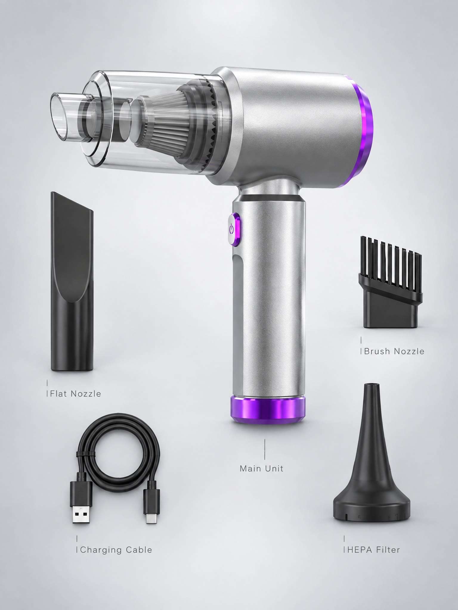 32,000Pa Powerful Cordless Car Vacuum Cleaner - image 6