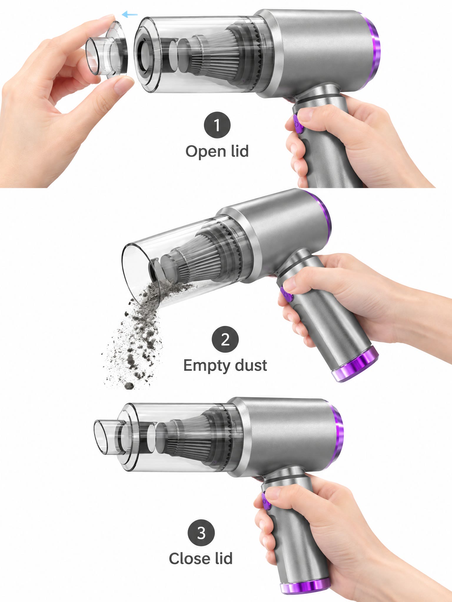 32,000Pa Powerful Cordless Car Vacuum Cleaner - image 8