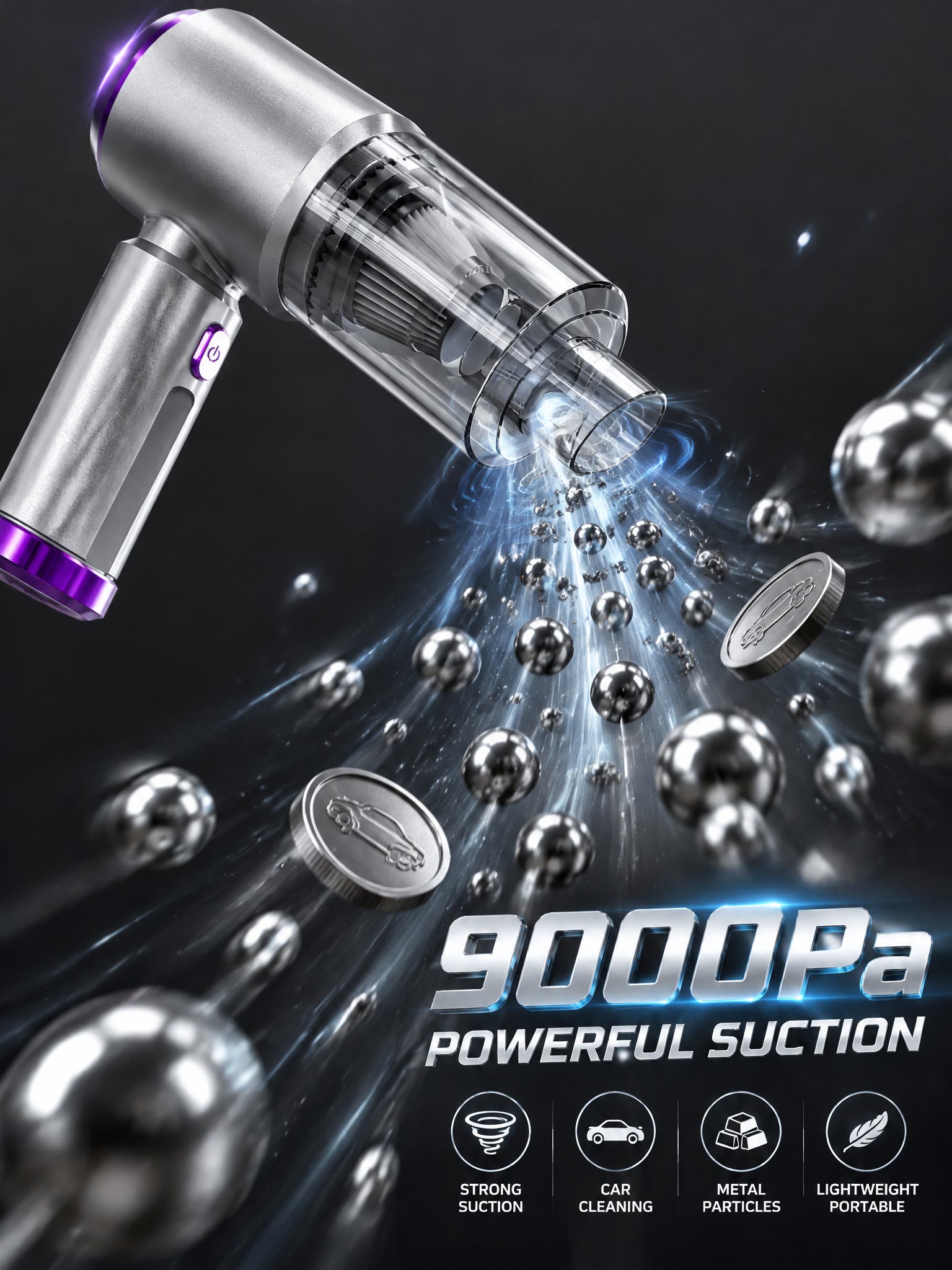 32,000Pa Powerful Cordless Car Vacuum Cleaner - image 16