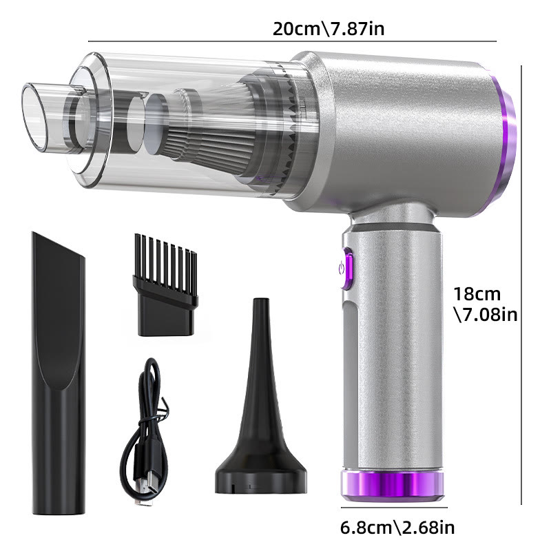 32,000Pa Powerful Cordless Car Vacuum Cleaner - Silver - image 48