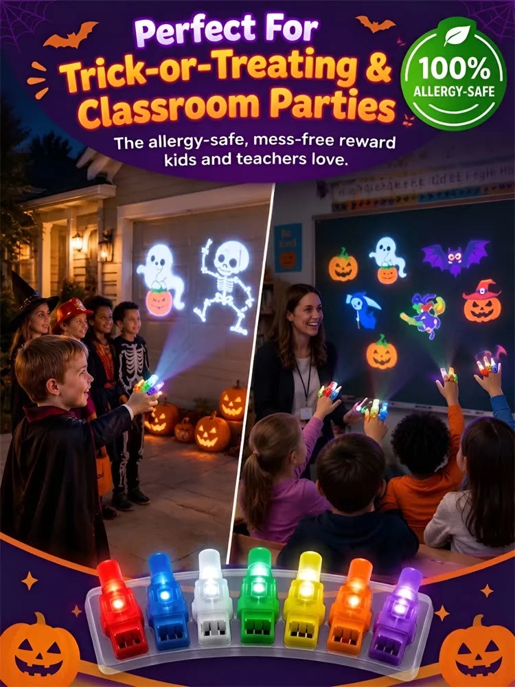 【Halloween projection finger lamp】Glow bright: 150ft visibility to stop traffic, No more dark nights! - image 2