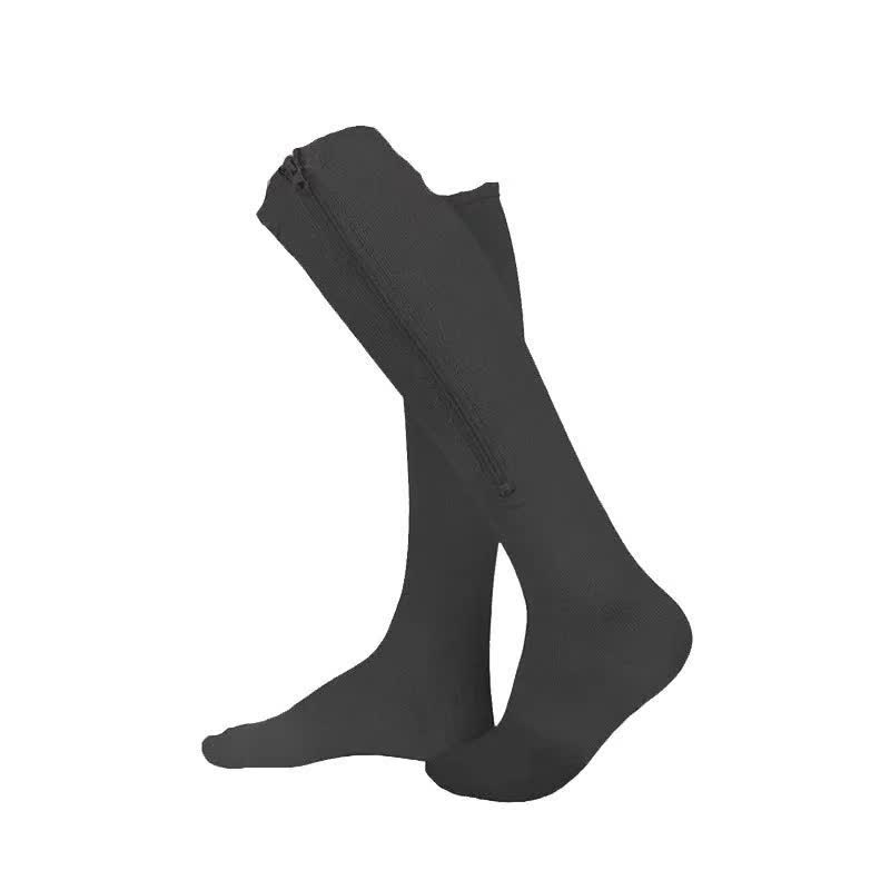 Easy-On Zipper Compression Socks – Comfortable Everyday Support - Black - XXL (195-250 lbs+) - Classic - image 11