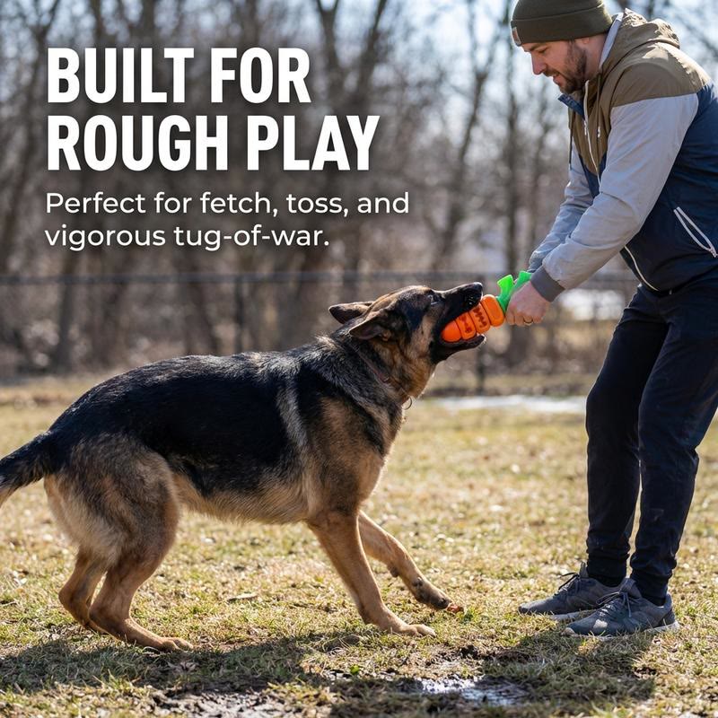 Heeipaw Carrot Dog Chew Toy – Durable Nylon Rubber Toy for Aggressive Chewers & Teeth Cleaning - image 8