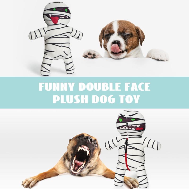 Heeipaw Mummy Plush Dog Toy, Interactive Hide-and-Seek Treat Puzzle with Squeaker for Cats & Dogs, Halloween Enrichment Toy for  - image 3