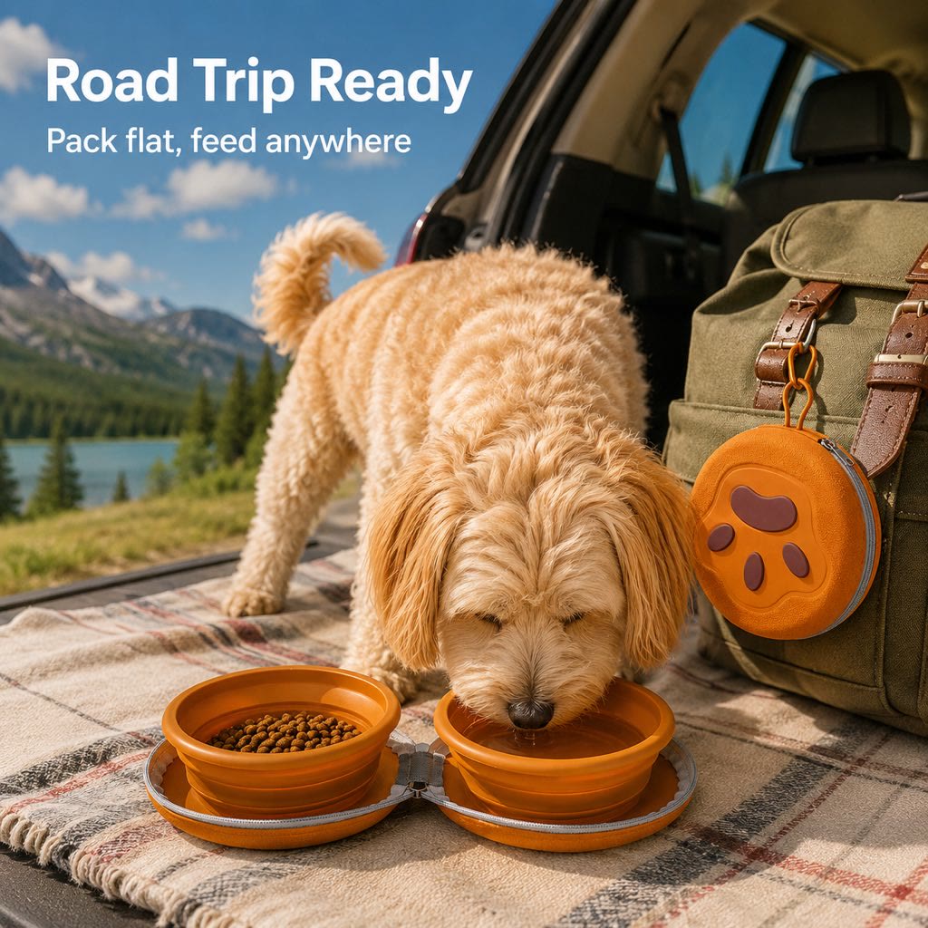 Heeipaw Portable Collapsible Pet Food & Water Bowl - image 3