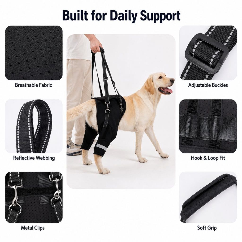 Heeipaw Mobility Support Dog Harness – Rear Leg Lift Aid For Senior & Recovery Dogs - image 5