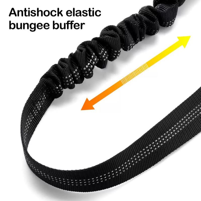 Heeipaw Reflective Dog Car Seat Belt, Adjustable Elastic Bungee Safety Tether With Seat Buckle Clip For Pet Travel - image 9
