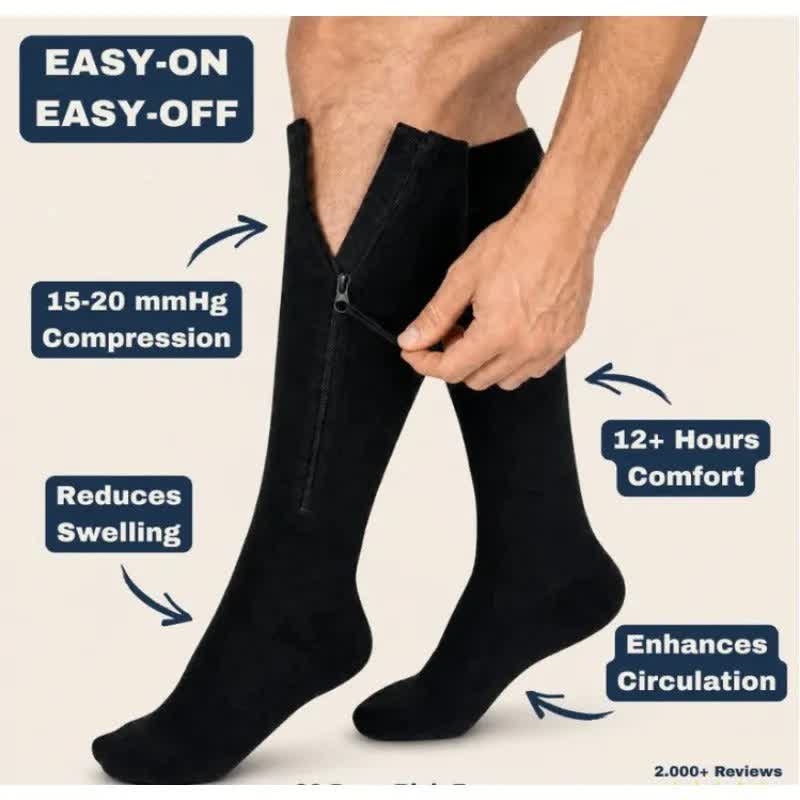Easy-On Zipper Compression Socks – Comfortable Everyday Support - image 5