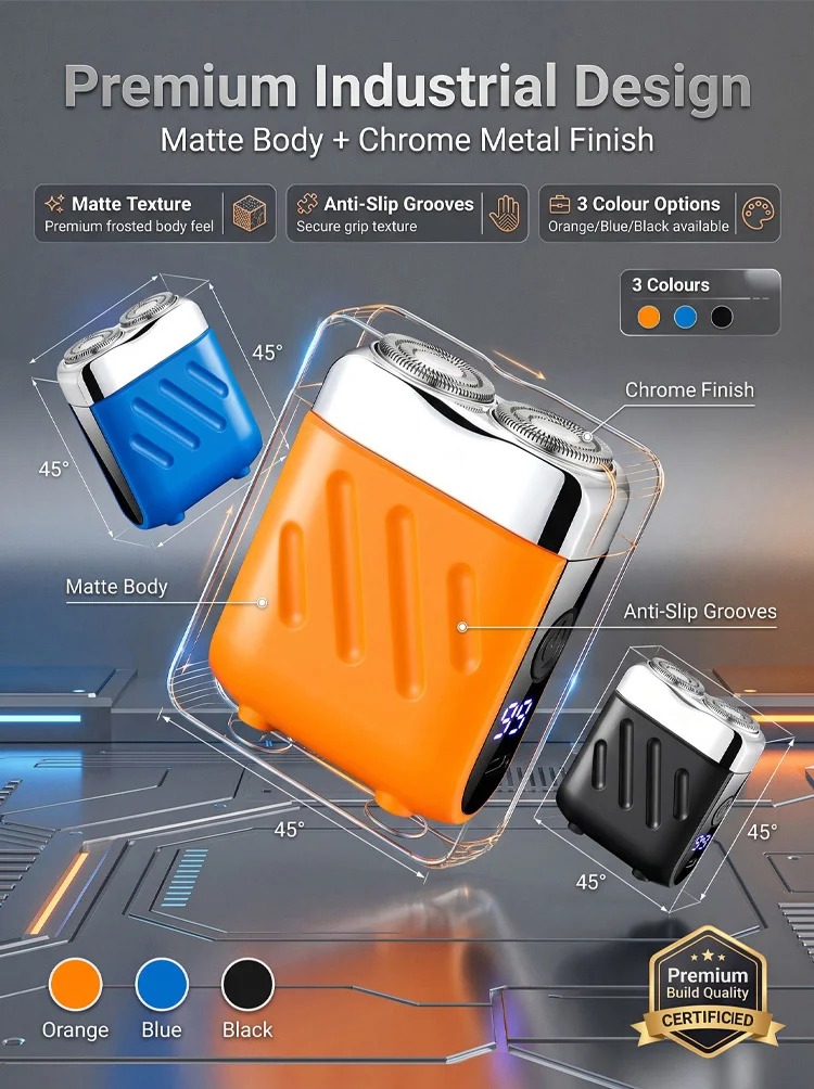Premium compact shaver design and three colors