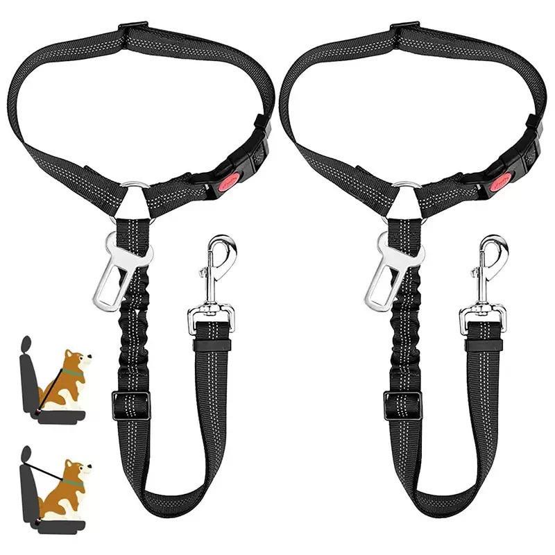 Heeipaw Reflective Dog Car Seat Belt, Adjustable Elastic Bungee Safety Tether With Seat Buckle Clip For Pet Travel - image 6