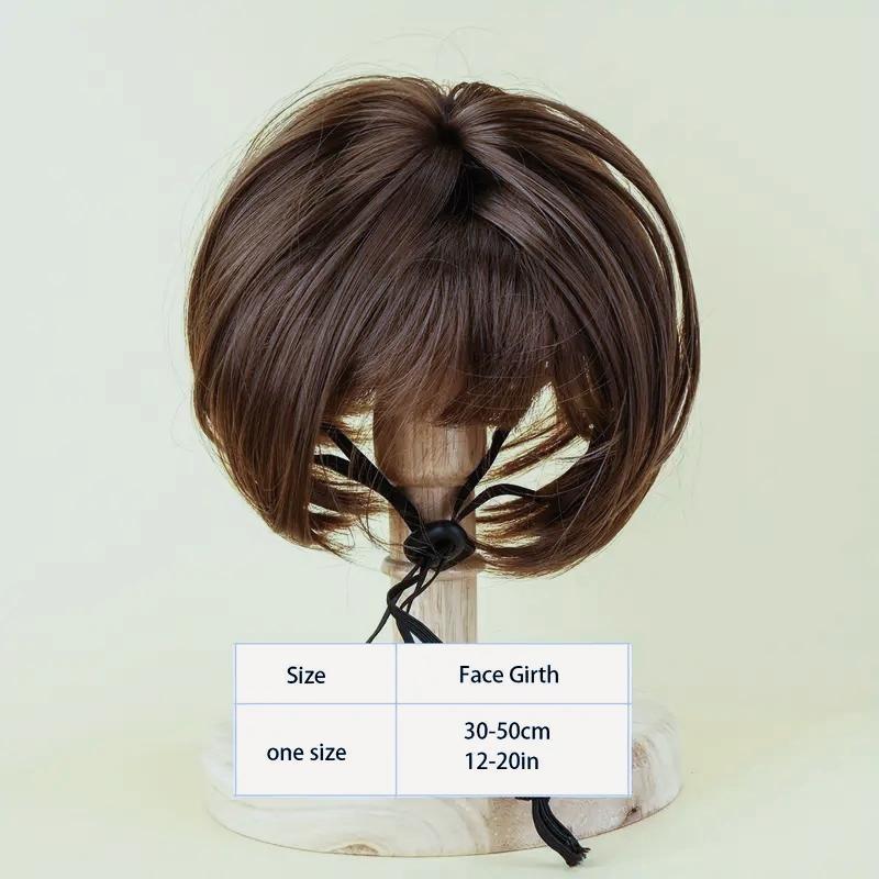 Heeipaw Cute Short Hair Wig Pet Headband, Funny Dog & Cat Costume Accessory, Adorable Pet Photo Prop for Parties and Daily Wear