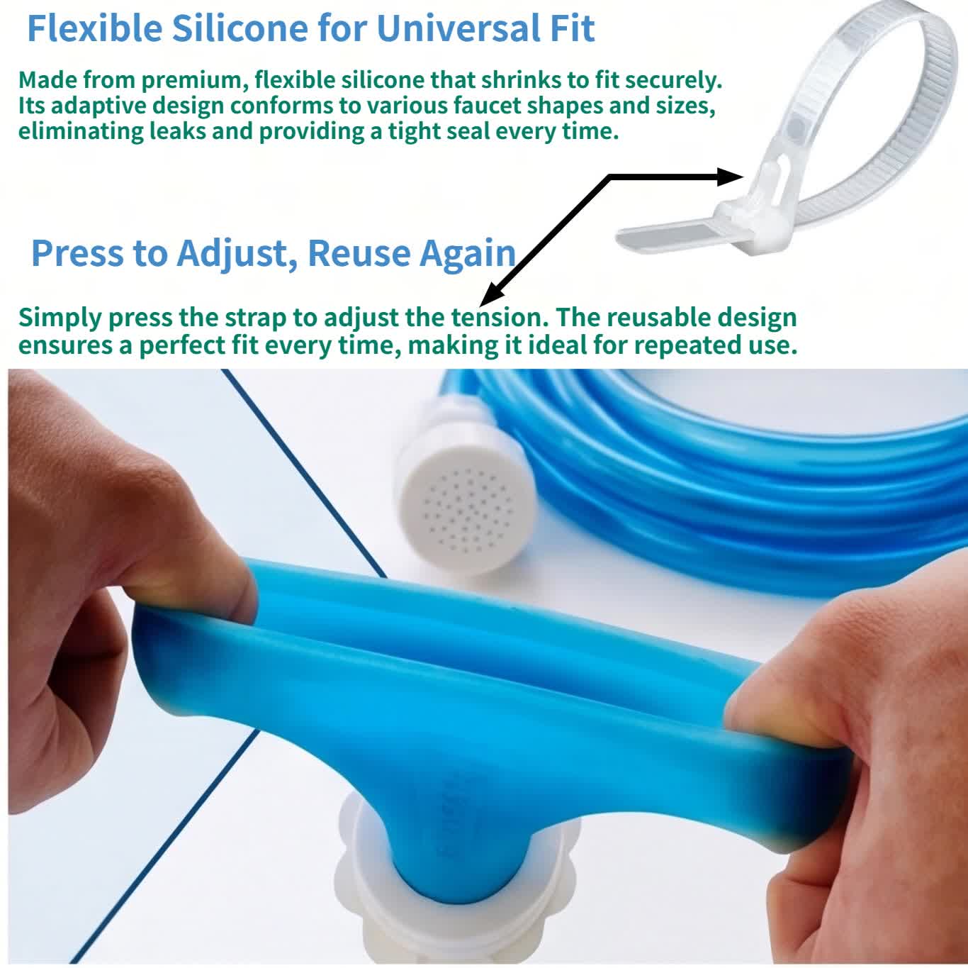 Heeipaw Silicone Pet Shower Hose Attachment, Flexible Dog Bath Sprayer Connector for Easy Grooming & Washing - image 4