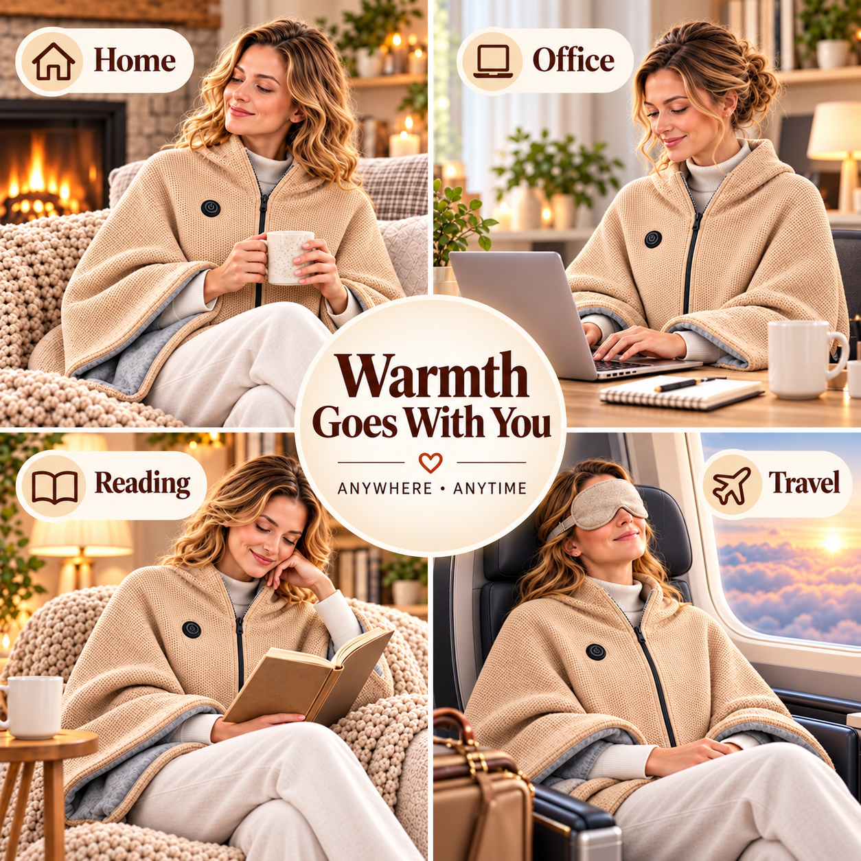 Warm electric shawl thoughtful gift