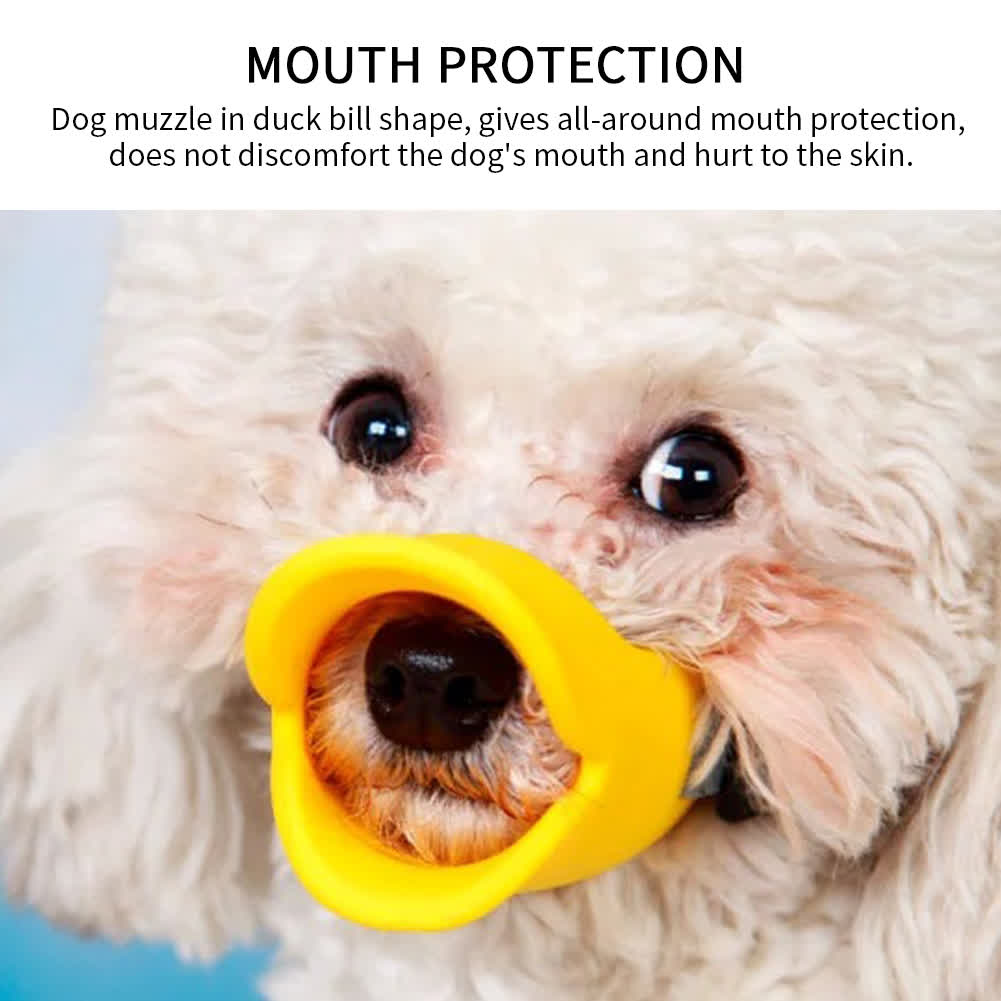 Heeipaw Silicone Dog Muzzle – Soft Duckbill Anti-Bite Muzzle for Walking & Scavenging Prevention - Yellow - L - image 5