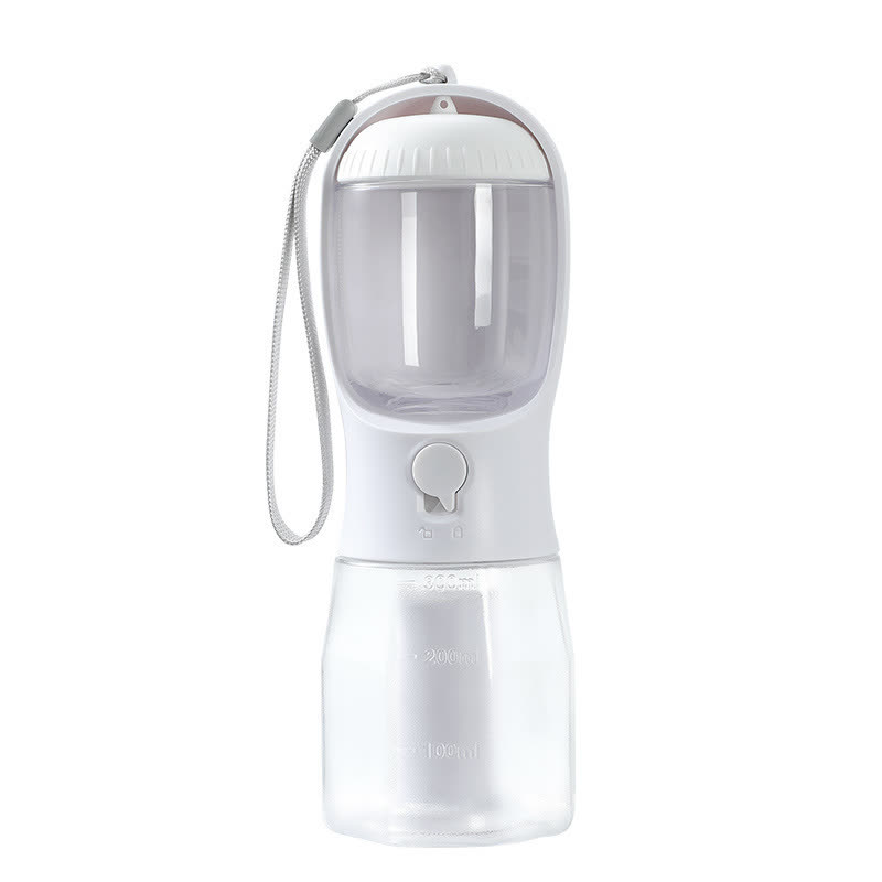 Heeipaw Portable Dog Water Bottle, 3-in-1 Travel Water Dispenser for Dogs & Cats, Leak-Proof Outdoor Pet Hydration Bottle - White - 300ml - image 10