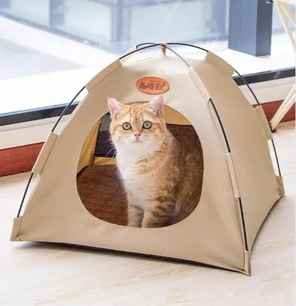 Heeipaw Outdoor Pet Tent Bed for Cats & Small Dogs, Foldable Oxford Cloth Cozy Cat House for Camping, Travel & All-Season Use - image 6